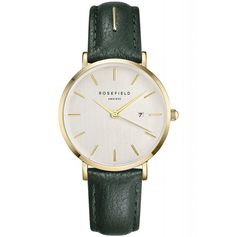 Rosefield Women's Watch Rosefield September Issue Brass Gold Case Women's  Analog Watch with Green Leather Strap and White Dial 137128 SIAD-I83 |  Comprar Watch Rosefield September Issue Brass Gold Case Women's Analog