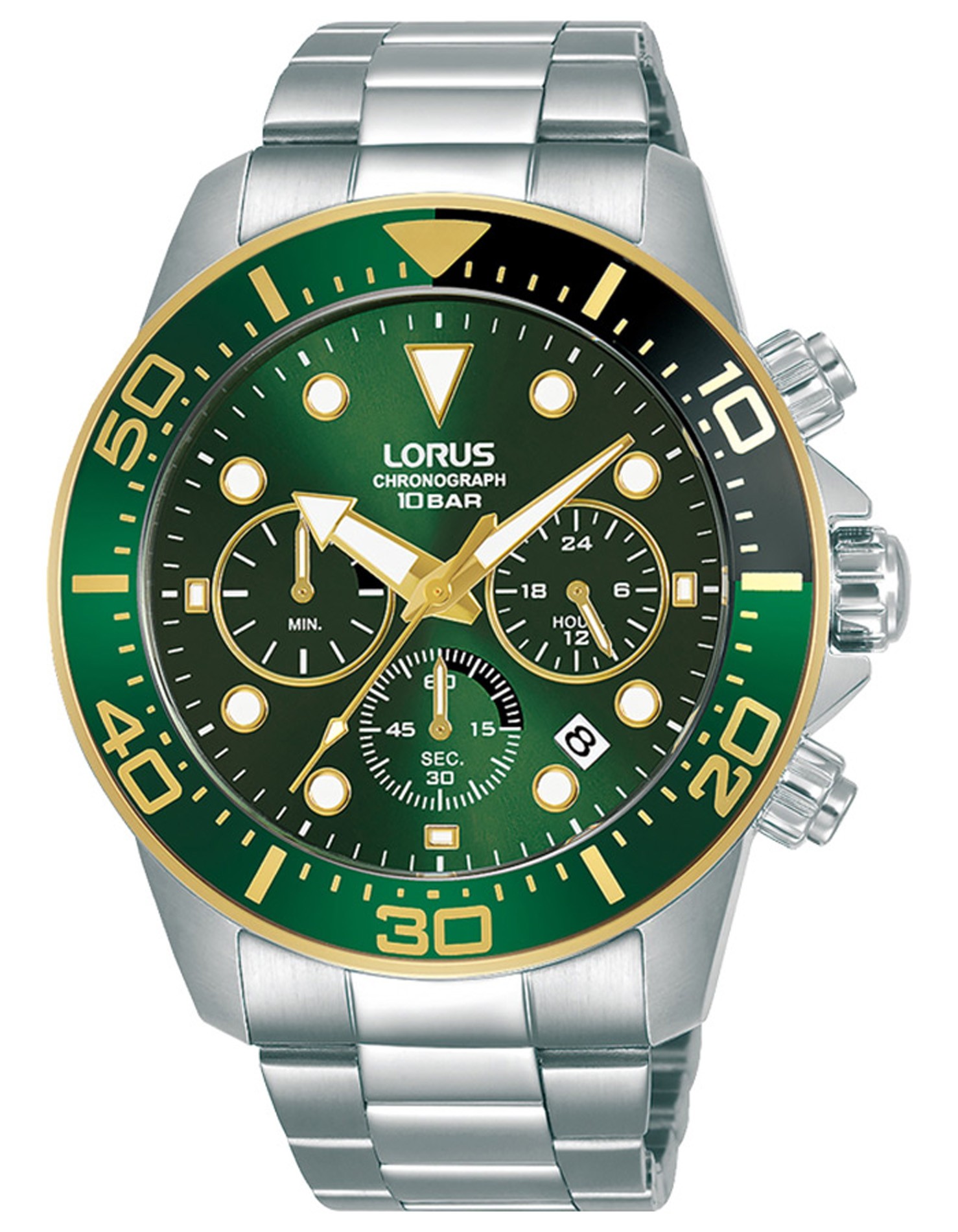 Lorus Men\'s Watch Lorus Sport RT340JX9 Men\'s Mineral 152295 | Steel Comprar Green Crystal Sport Dark With Sunray Watch Man Stainless and Stainless Watch Glass Watch Men\'s Man Dial Steel Flat Lorus
