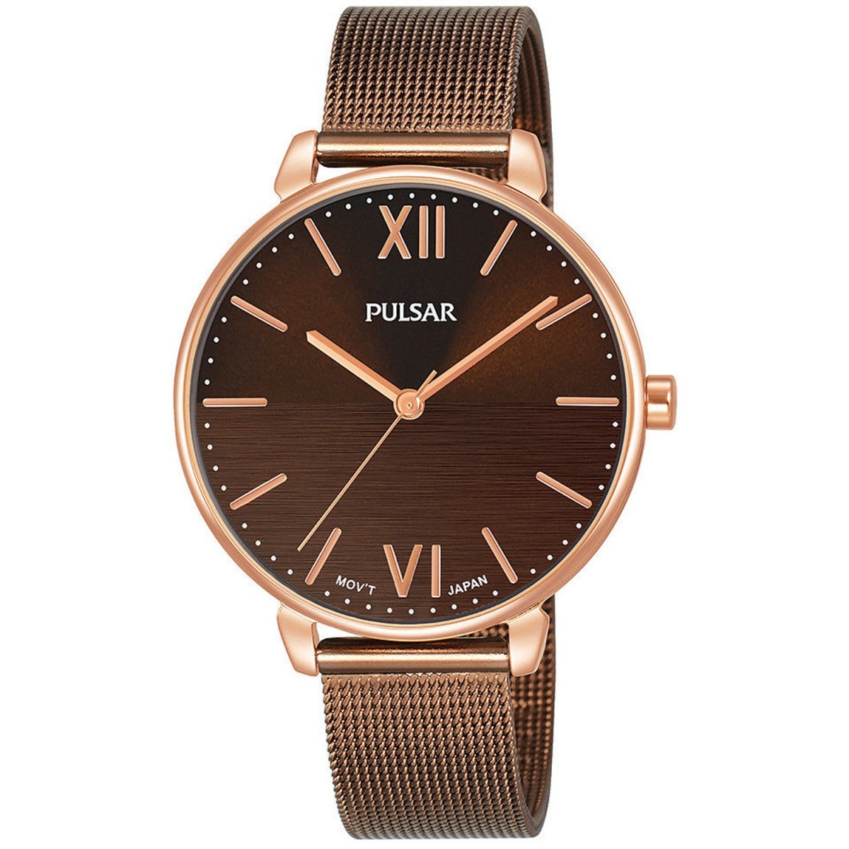 Pulsar mesh ladies on sale watch rose gold