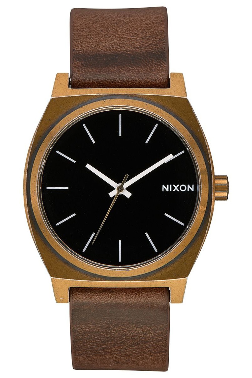 Nixon time discount teller leather strap