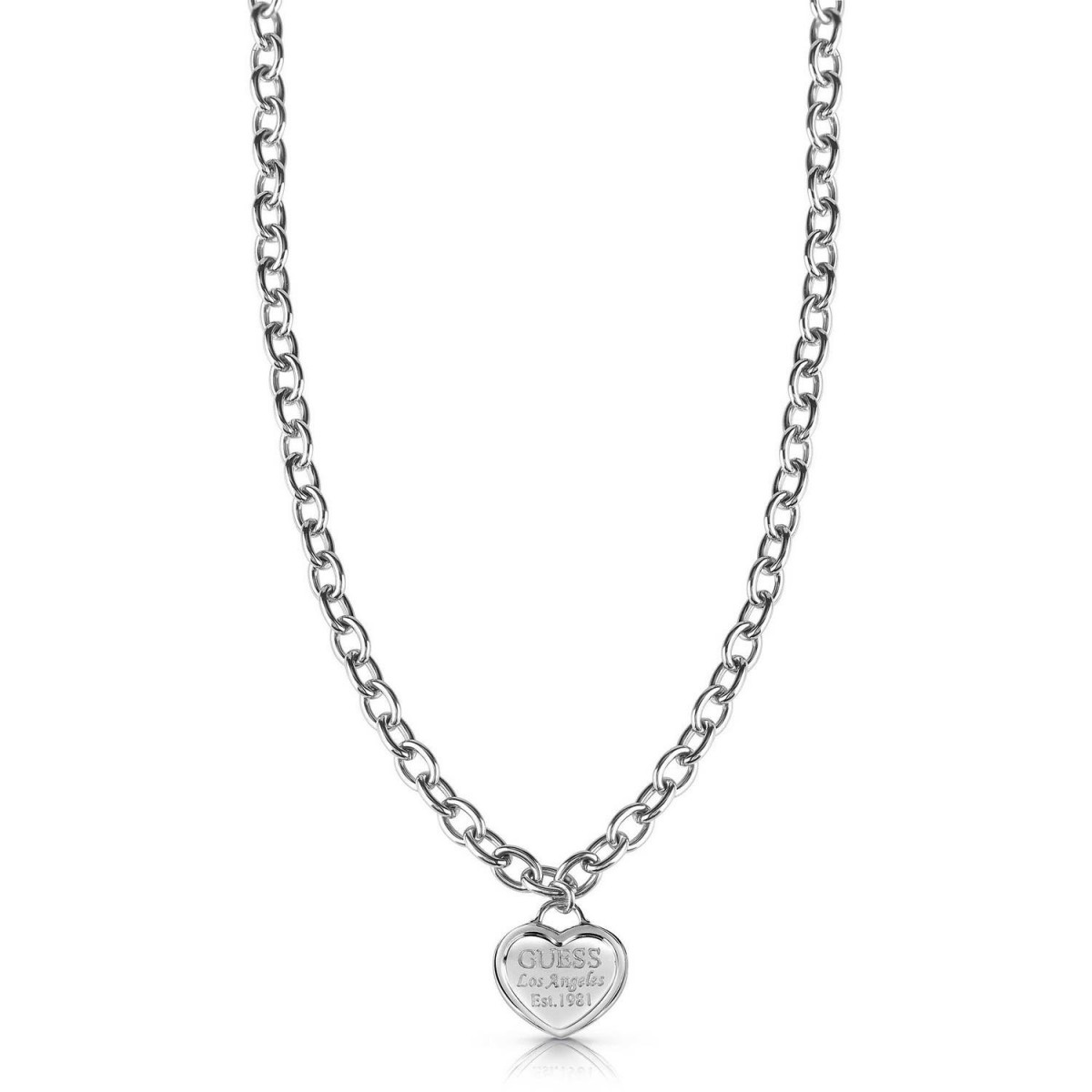 Guess heart cheap necklace silver