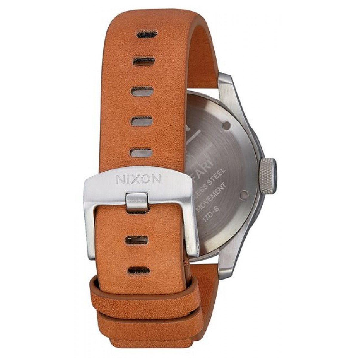 Nixon Men s Watch Nixon Quartz Movement Men s Watch with Leather Strap and Silver Dial Case 133568 A9752853 Comprar Watch Nixon Quartz Movement Men s Watch with Leather Strap and Silver Dial Case