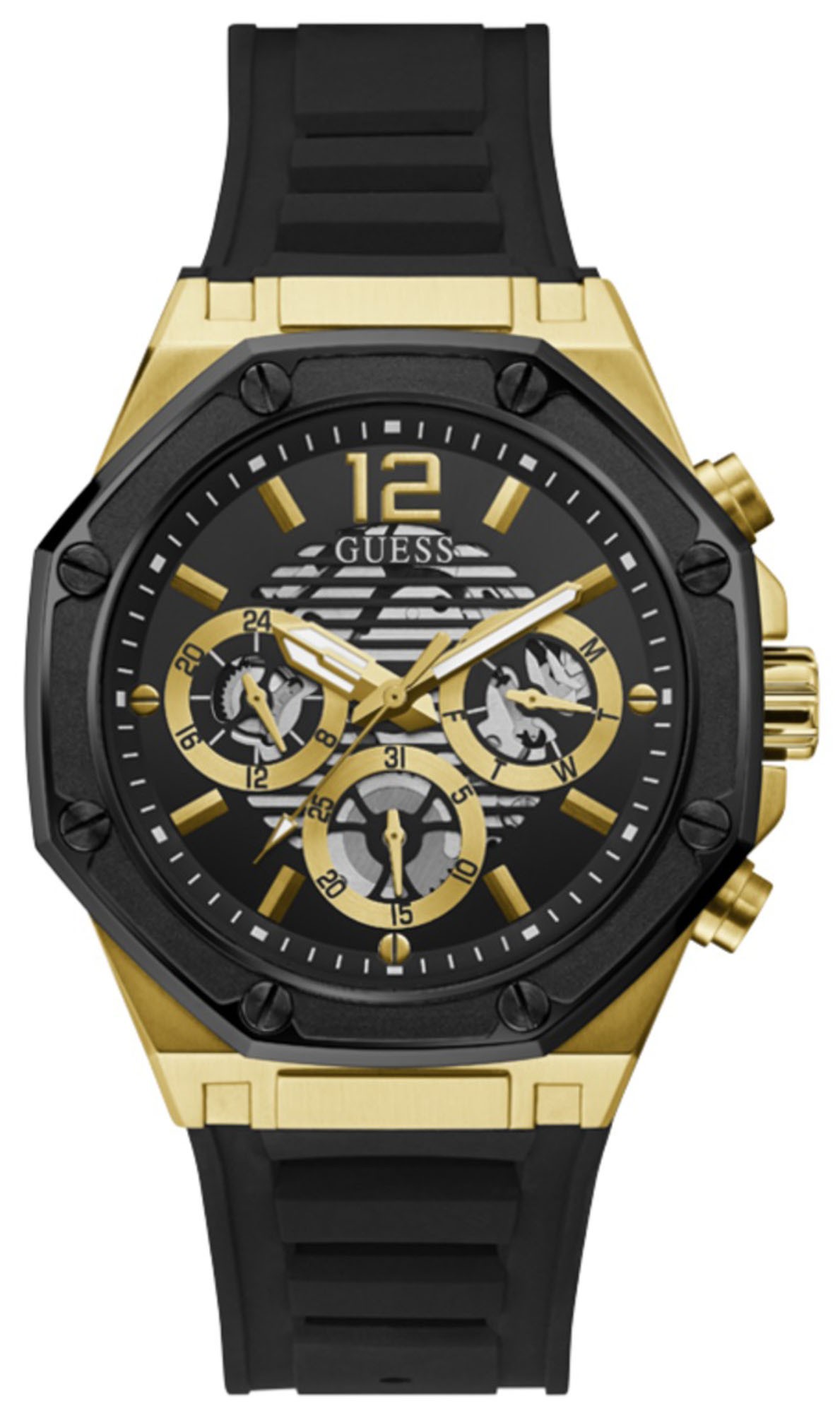 Gold Display Display GW0263G1 with Black Watches Strap Watch Guess and Momentum Analog Dial Case Black Gold Comprar Watch and Men\'s Momentum Analog 151075 | Dial Guess Watches with Guess Case Strap