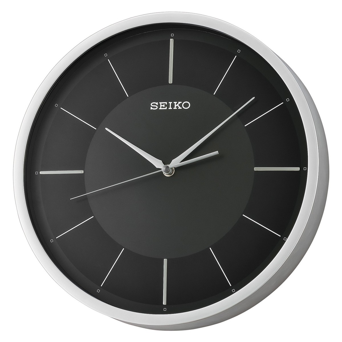 Women s accessories Seiko Plastic Silver Wall Clock with Black