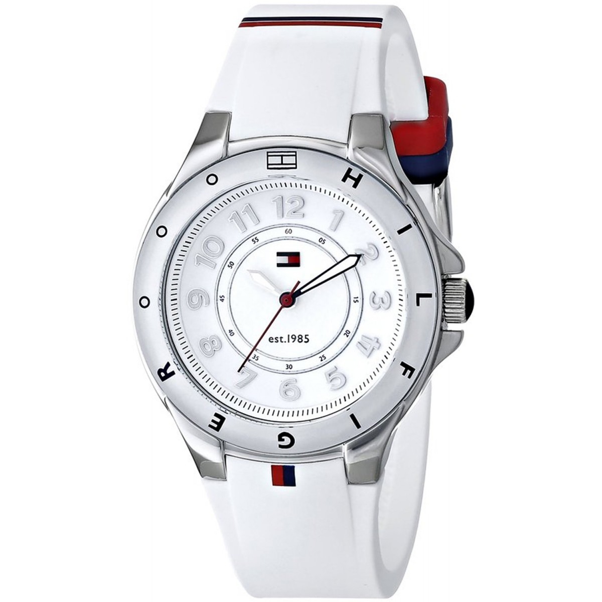 Tommy hilfiger women's 1781271 stainless deals steel watch with white silicone band