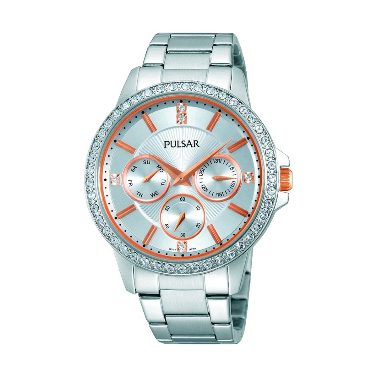 Pulsar rose gold outlet tone ladies watch