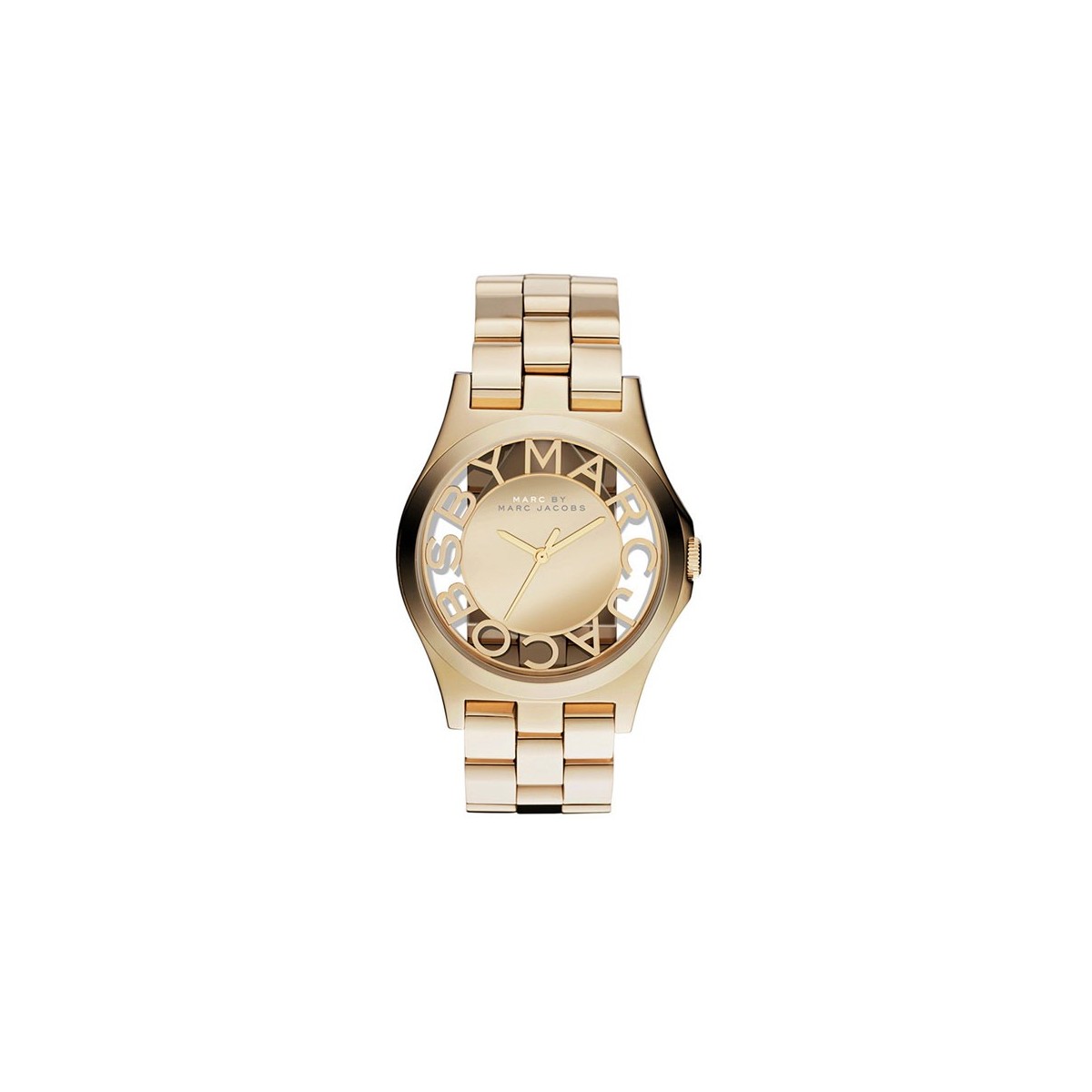 Marc jacobs henry discount skeleton watch silver