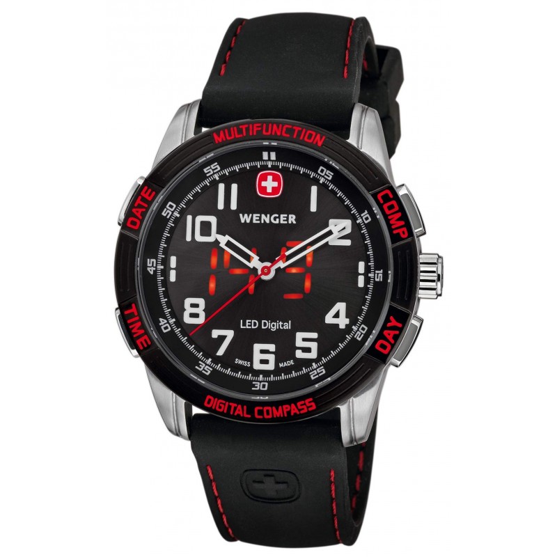 Wenger watch with sales analog compass