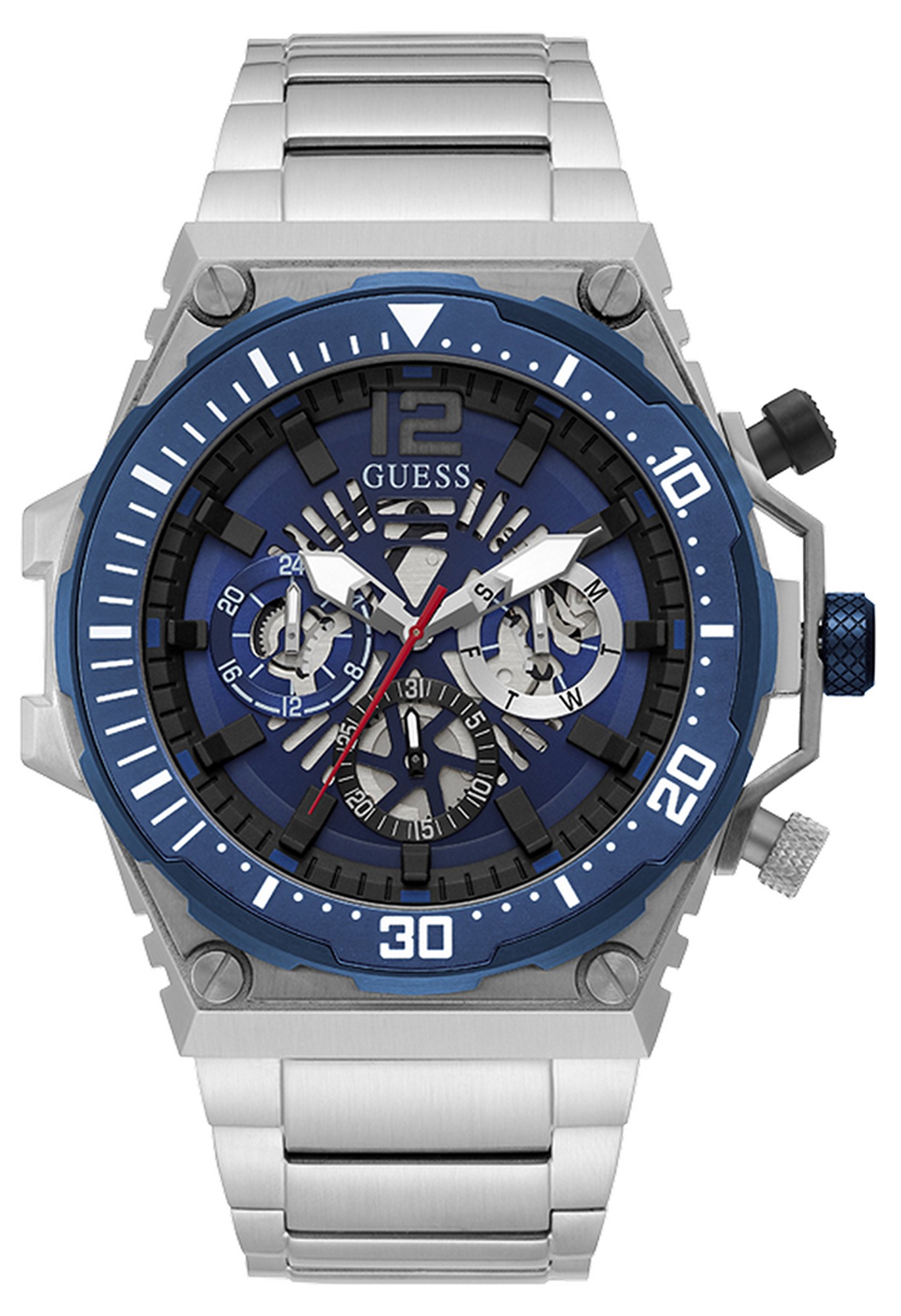 Guess watch 2025 blue face