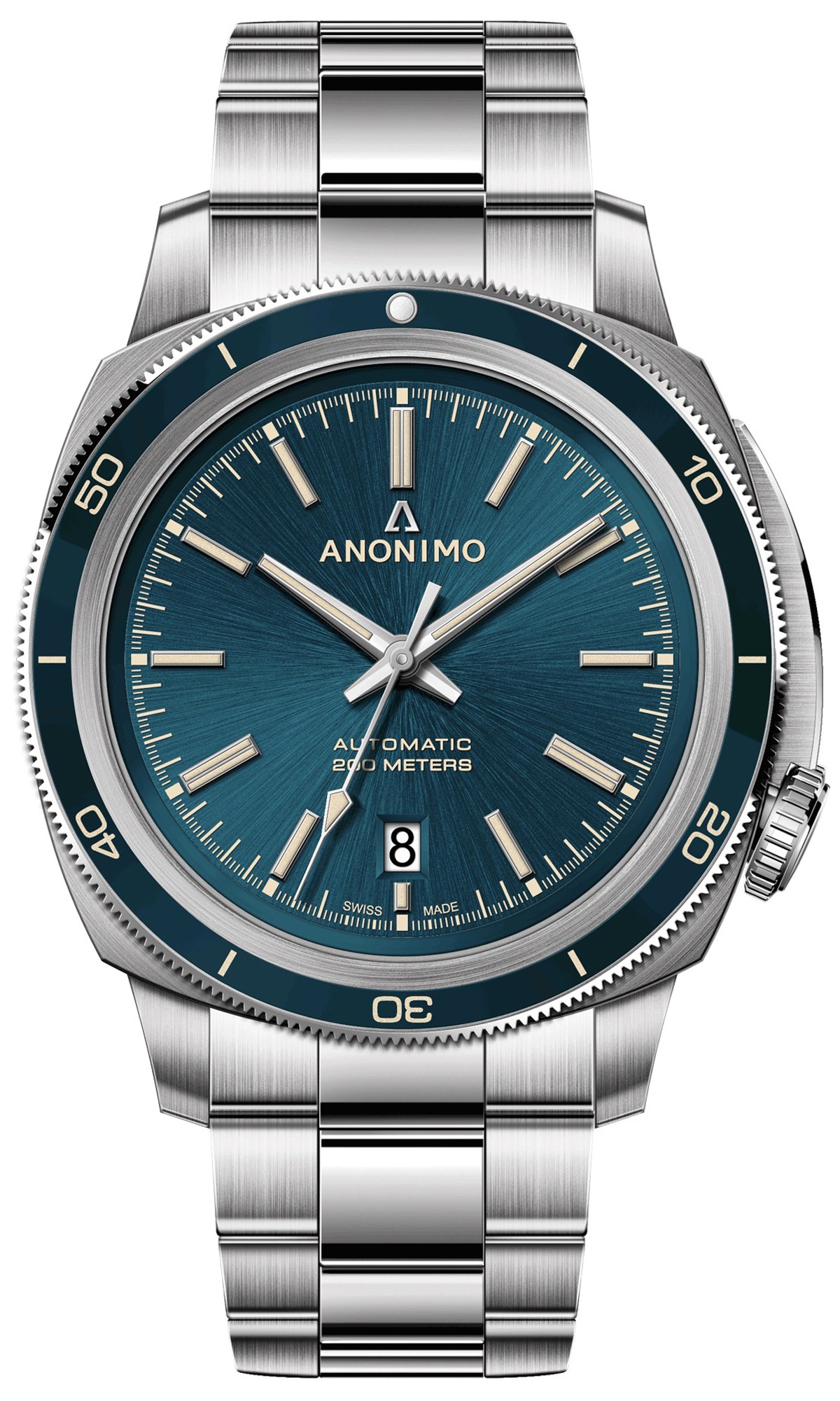 Anonimo Men s Watch Nautilo Wristwatch for Men with Steel Bracelet