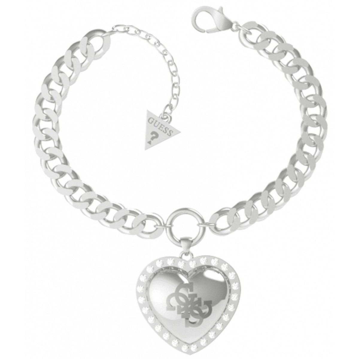 Guess heart 2025 necklace and bracelet