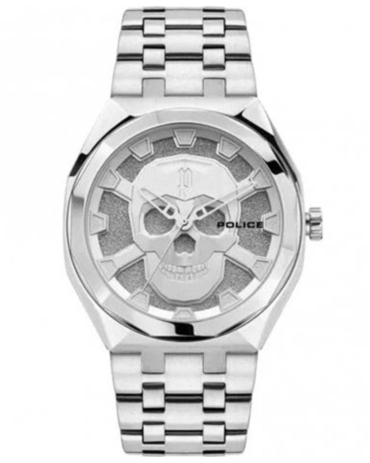 silver police watch