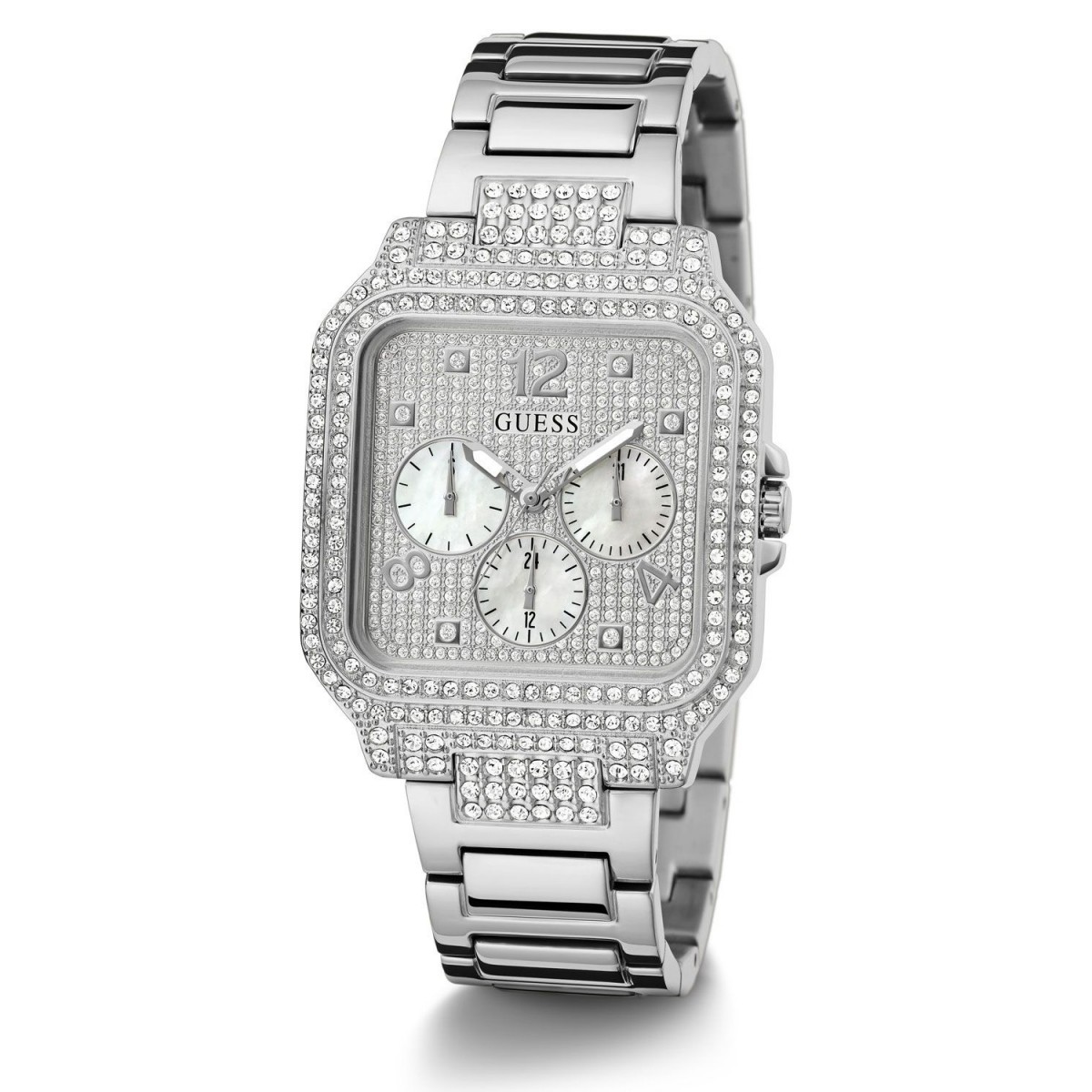 Iced out guess on sale watch