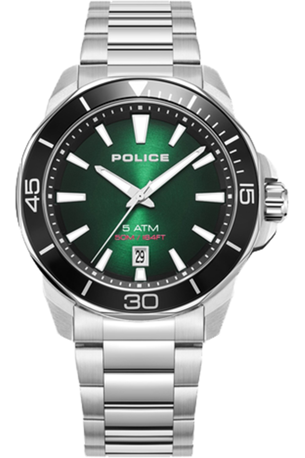 Police best sale silver watch