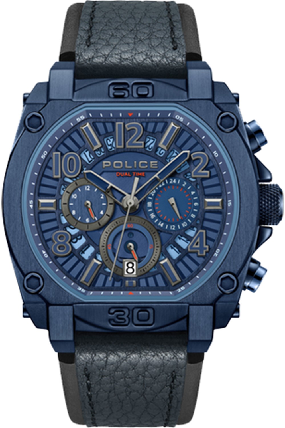 Reloj POLICE Hombre (Piel - Azul)