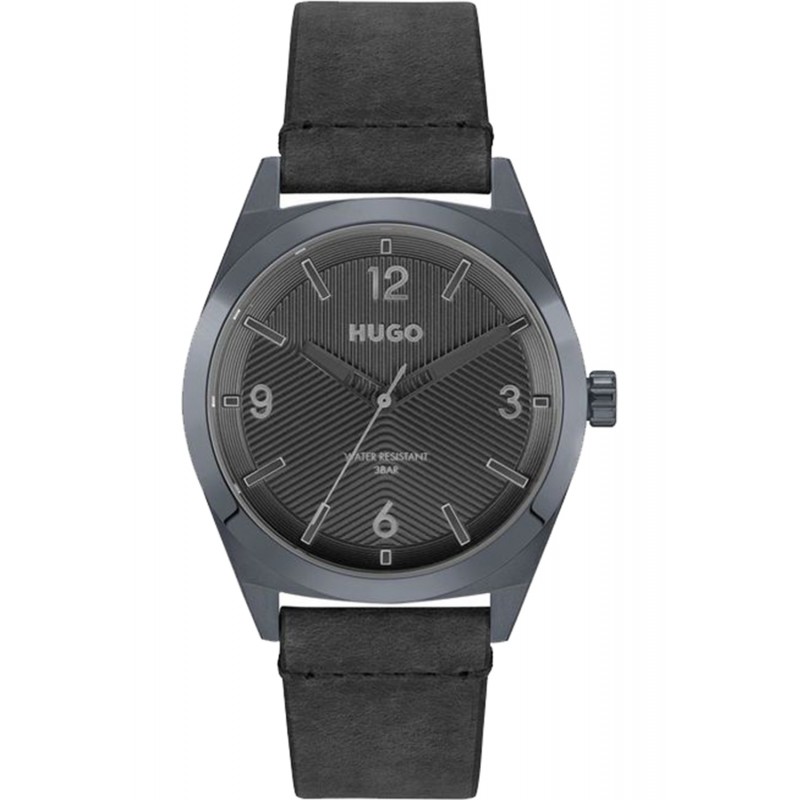 HUGO Men's Watch Hugo Boss Men's Watches MAKE 1530250 Leather Grey ...