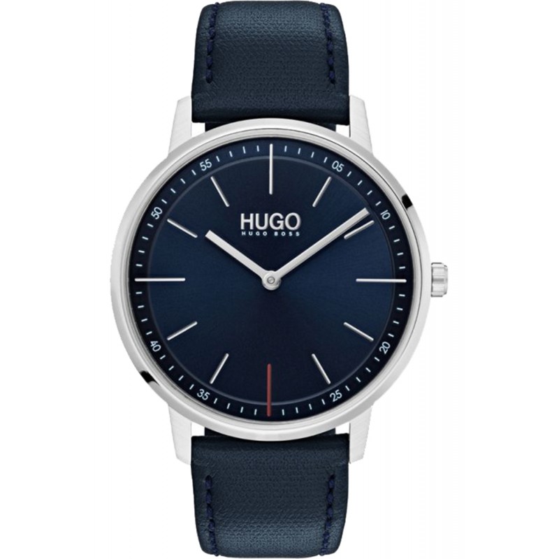 Unisex Watch Hugo Boss Unisex's Watches EXIST 1520008 Leather Blue ...