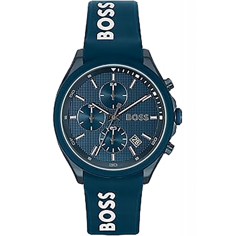 BOSS Men's Watch Hugo Boss Men's Watches VELOCITY 1514061 Silicone Blue ...