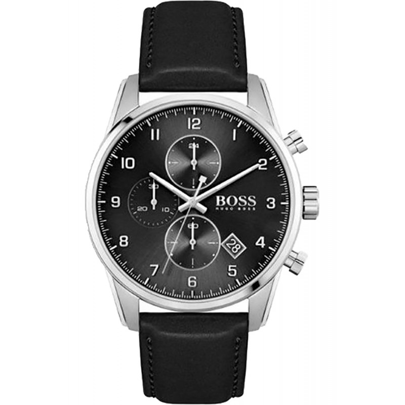BOSS Men's Watch Hugo Boss Men's Watches SKYMASTER 1513782 Leather ...