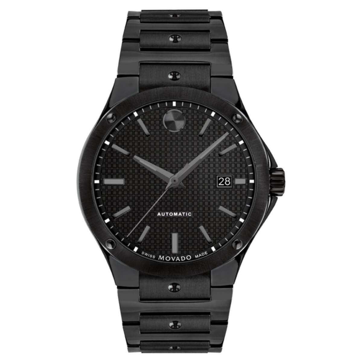 Movado negro fashion hombre