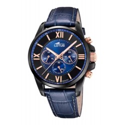 Lotus Men s Watch Lotus men s leather watch 18881 2 in blue leather and blue dial with black case 18881 2 Comprar Watch Lotus men s leather watch 18881 2 in blue leather and blue dial